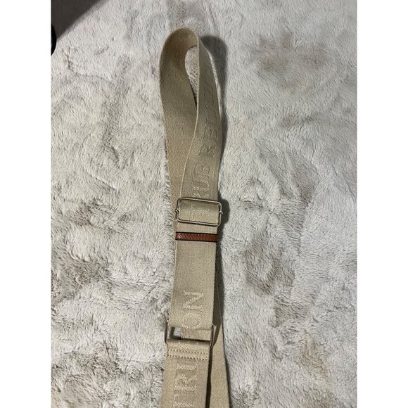 True Religion Tan Crossbody Bag With Gold Logo & Adjustable Canvas Strap - Picture 9 of 9